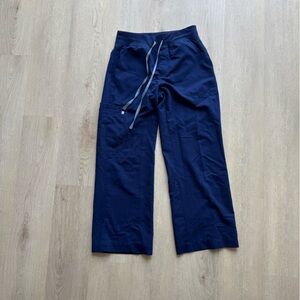 Figs Navy High Waisted Isabel Wide Leg Scrub Pants MP